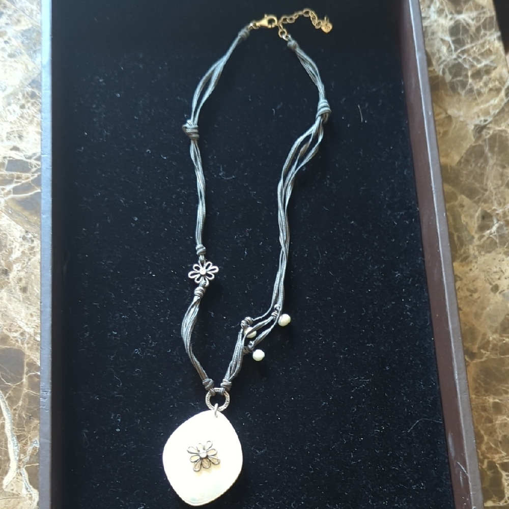 Silpada Silver and White Pendant Necklace